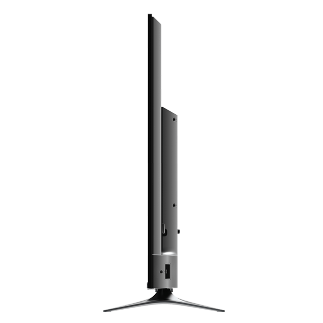 تصویری از نیم رخ سمت چپ تلویزیون UHD 4K هوشمند ایکس‌ویژن سری 6 مدل XCU675