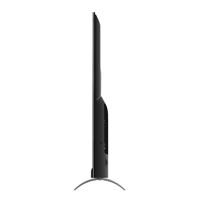 تصویری از نیم رخ سمت چپ تلویزیون UHD 4K هوشمند ایکس‌‌ویژن سری 8 مدل XTU845