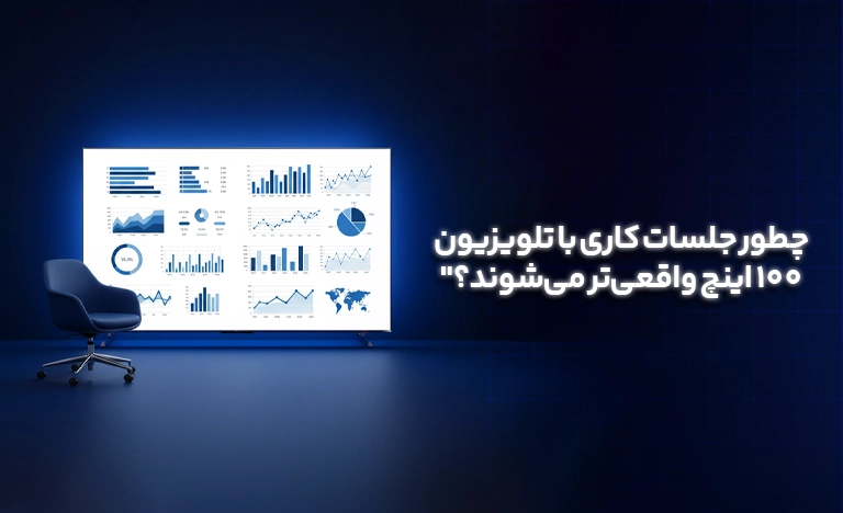 جلسات کاری آنلاین با تلویزیون 100 اینچ