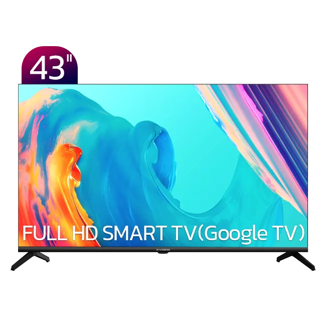 تلویزیون HD هوشمند ایکس ویژن مدل XH605 سایز 43 اینچ از روبرو