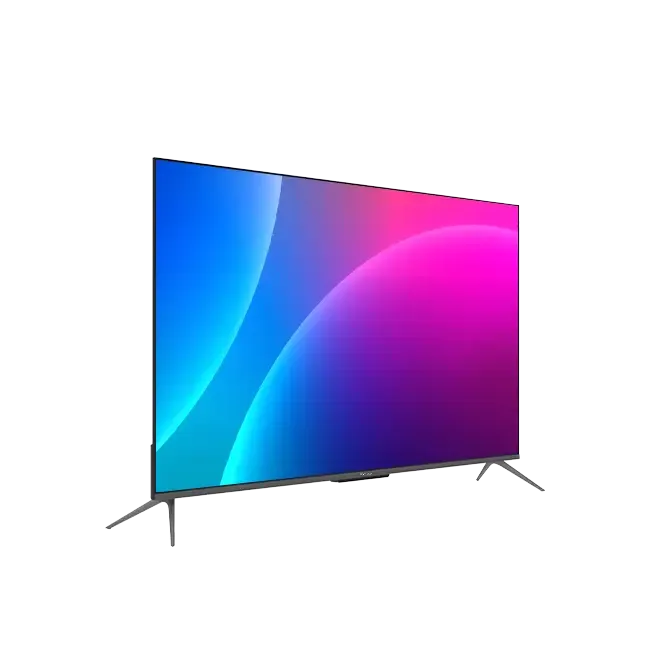 تلویزیون هوشمند ایکس ویژن 4k QLED UltraHD(google tv) 65 اینچ از زاویه 45 درجه چپ